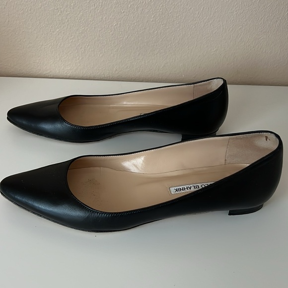 Manolo Blahnik Black Lanza BB Ballerina Flat 36.5 - Picture 5 of 9